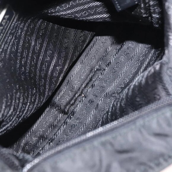 PRADA Shoulder Bag Nylon Black Auth ep11334 - Picture 12 of 16